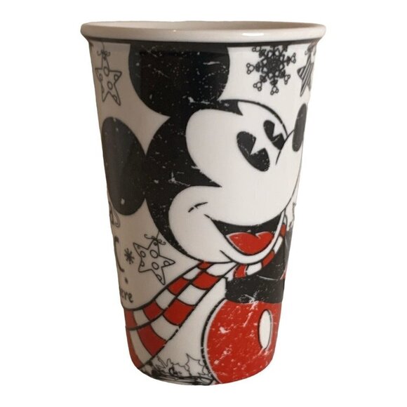 Disney Mickey Mouse Mug Cup Tumbler Christmas Magic is Everywhere - Picture 1 of 13